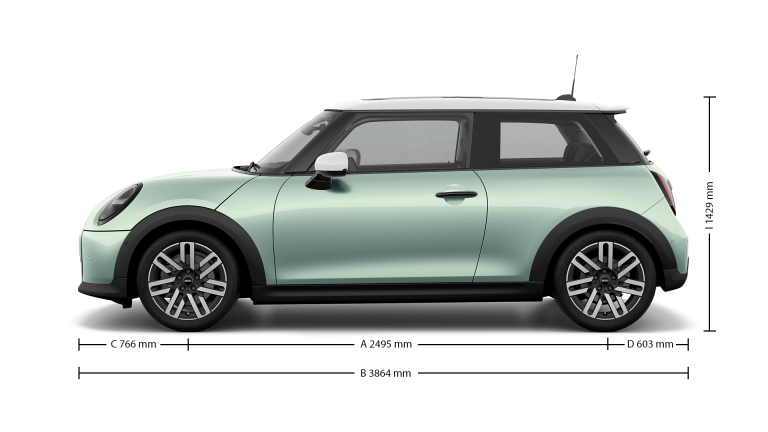 MINI Cooper 3 portas - dimensões - imagem de apresentação